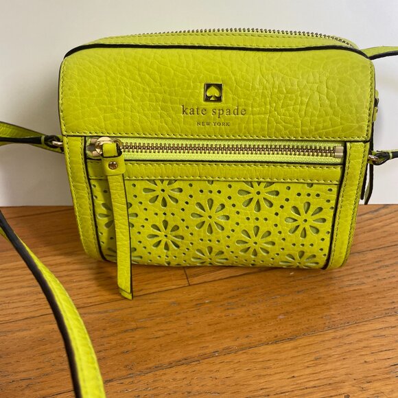 Kate Spade Looloo Perri Lane lime green leather crossbody bag - Picture 2 of 9